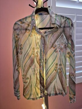 Mr. Dino,1970s Lightweight Buttondown With Butterfly Collar